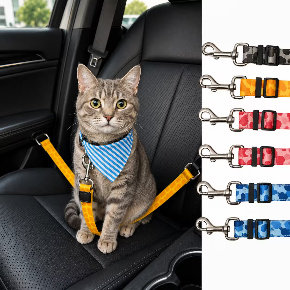 Correa Cinturón Seguridad Carro Mascotas