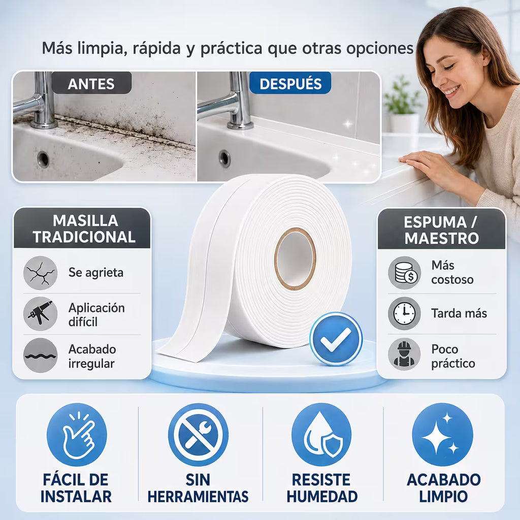 Combo Cinta Humedad 3,2Metros + 5 Metros