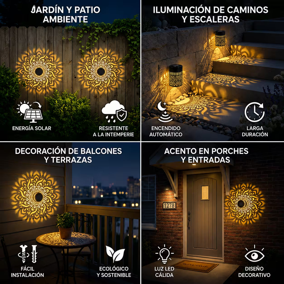 Lampara Solar Mandala