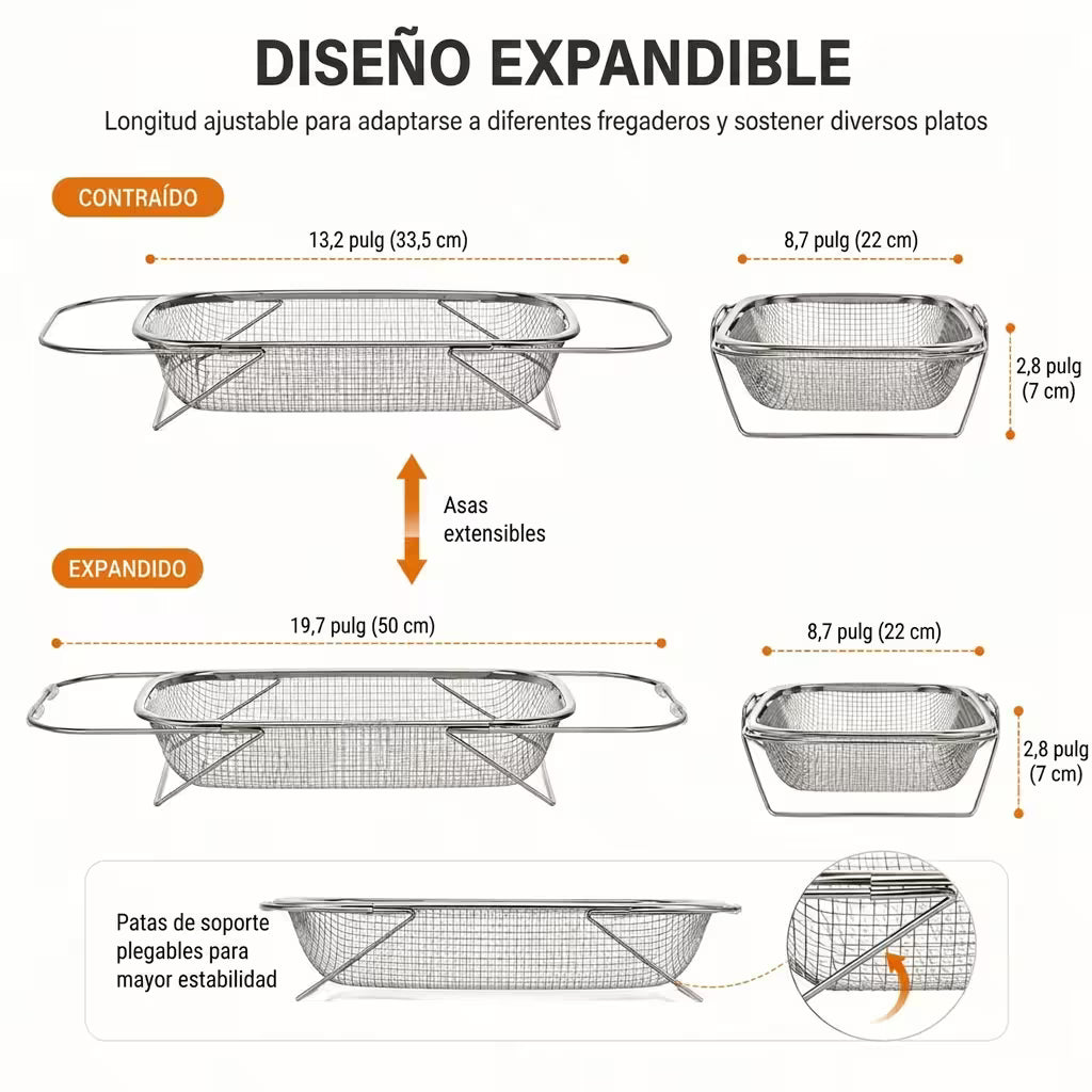 ESCURRIDOR DE ACERO