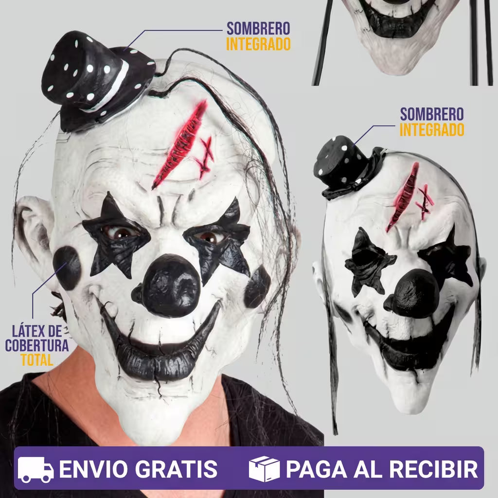 Payaso Sombrero Ojos de Estrella