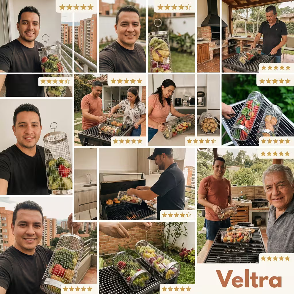 Kit parrillas cilindricas para asados