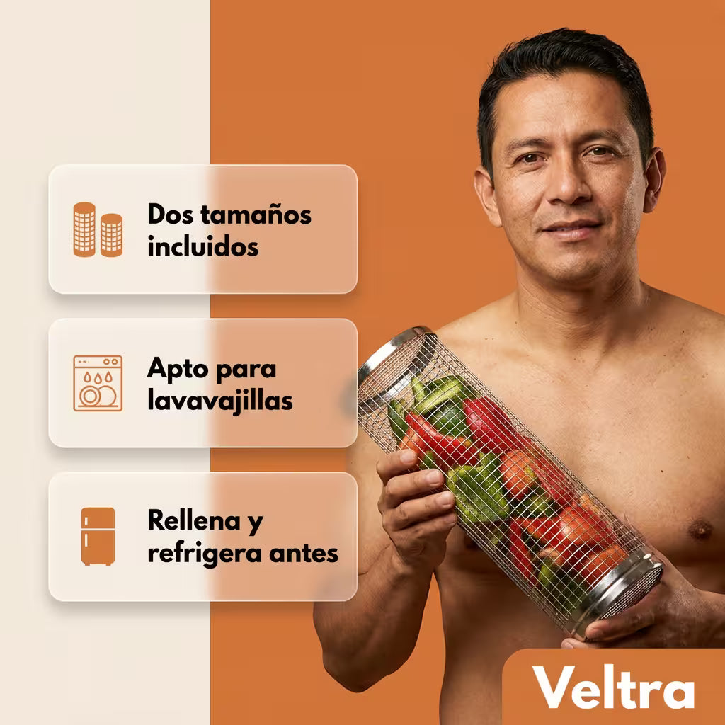 Kit parrillas cilindricas para asados