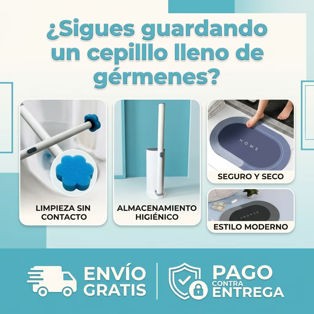 Cepillo Baño desechable + Tapete antideslizante GRATIS